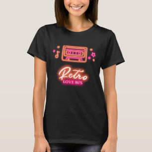 Love 80s retro fashion style  cassette tape design T-Shirt