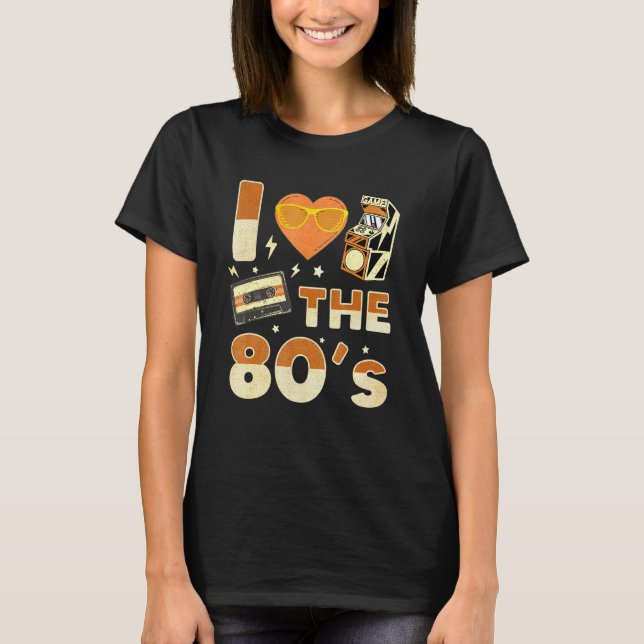 Love 80s Retro Vintage Gamer Gaming T-Shirt (Front)