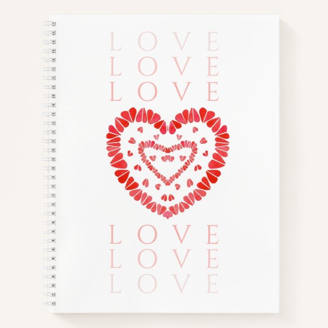 LOVE 8.5x11 Spiral Notebook (Front)