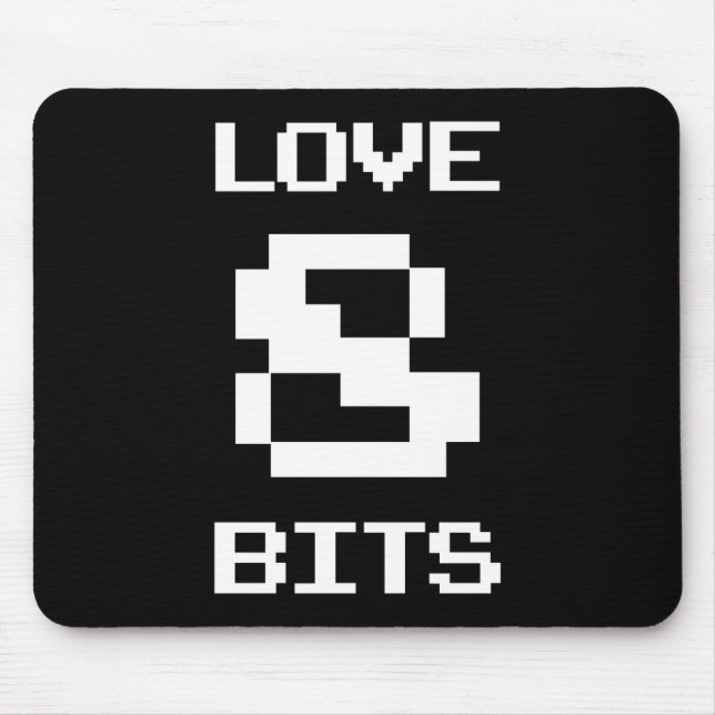 Love 8 Bits Mouse Pad (Front)