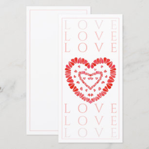 LOVE 8x4 Flat Card 