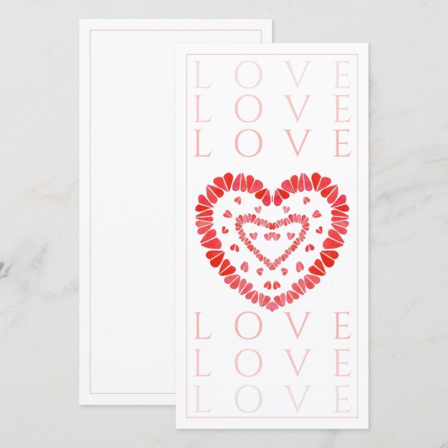 LOVE 8x4 Flat Card  (Front/Back)