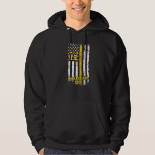 Love 911 Dispatcher Life American Flag 911 Dispatc Hoodie