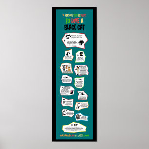 Love a Black Cat Discount Tiny Infographic Poster