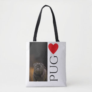 Love a Black Pug Tote Bag