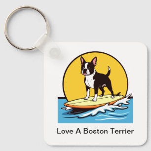 Love A Boston Terrier Dog Key Ring