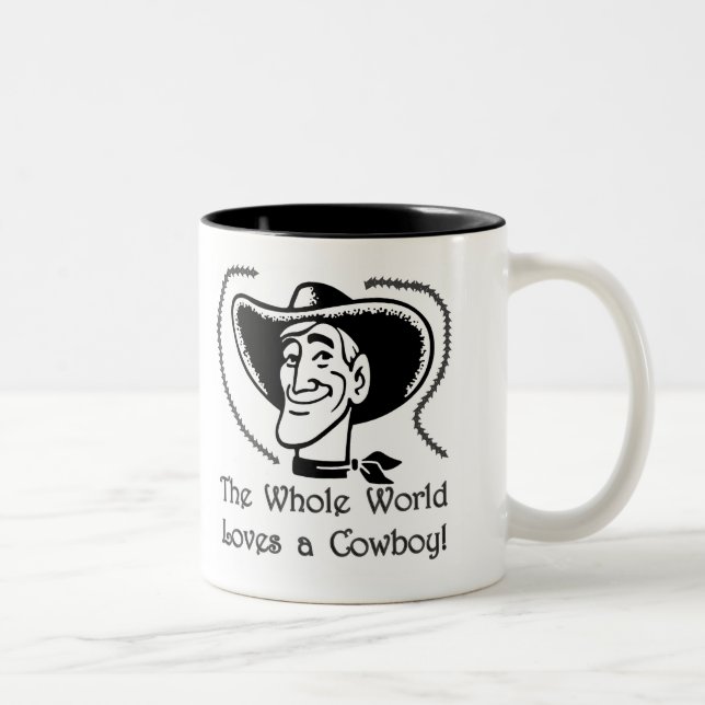 Love a Cowboy Two-Tone Coffee Mug (Right)