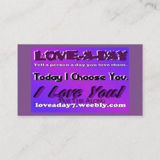 Love-a-Day Business Cards