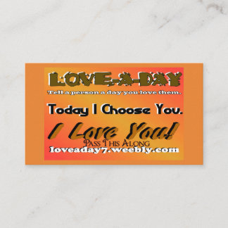 Love-a-Day Business Cards