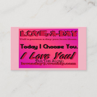 Love-a-Day Business Cards