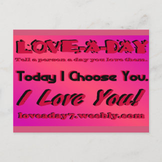 Love A Day Postcard
