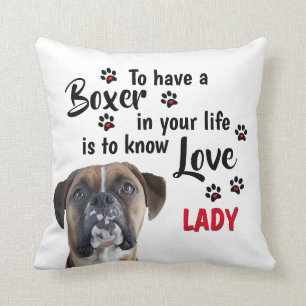 Love a Fawn Boxer Dog Cushion