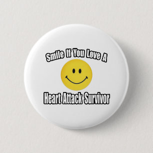Love a Heart Attack Survivor 6 Cm Round Badge