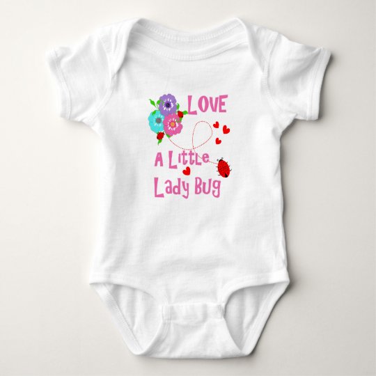 Love A Little Lady Bug Cute Kids Baby Bodysuit