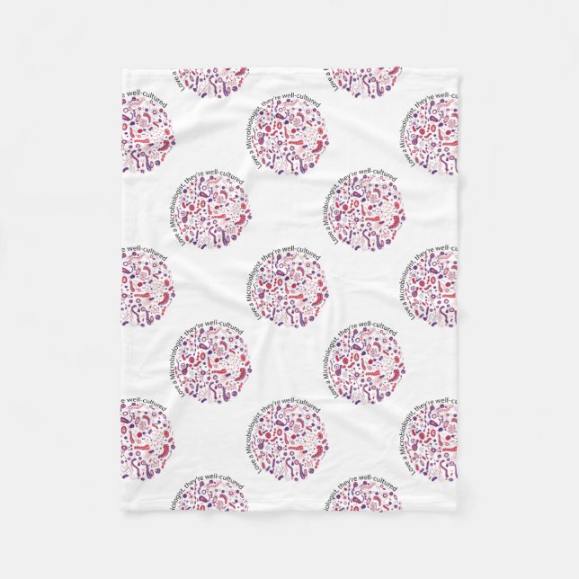 Love a Microbiologist Fleece Blanket (Front)