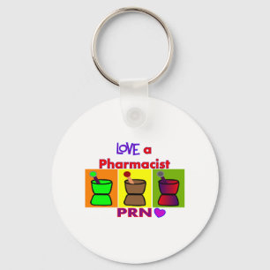 Love a Pharmacist PRN T-Shirts & Gifts Key Ring