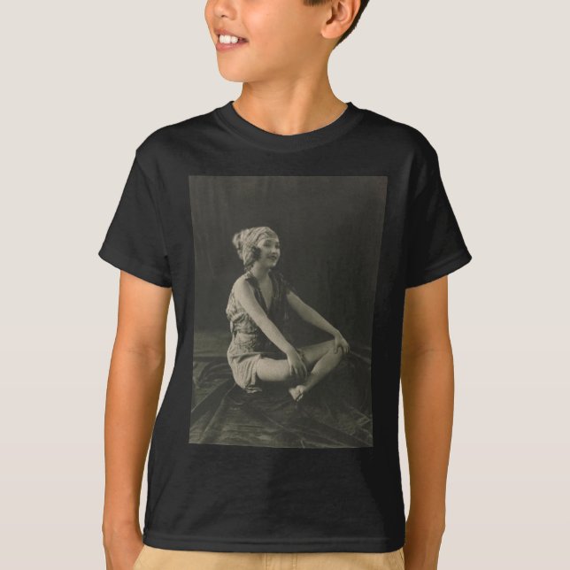 Love a Poor Maid Girl Sitting Cross Legs T-Shirt (Front)