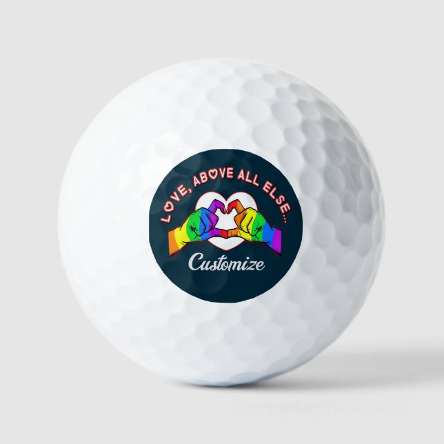 Love Above All Else Golf Balls (Front)