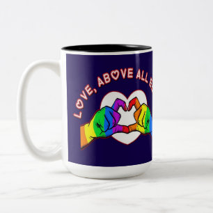 Love Above All Else Two-Tone Coffee Mug