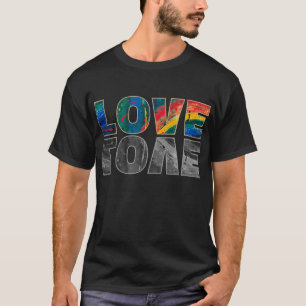 Love Abstract Art Letters Colourful Rainbow T-Shirt