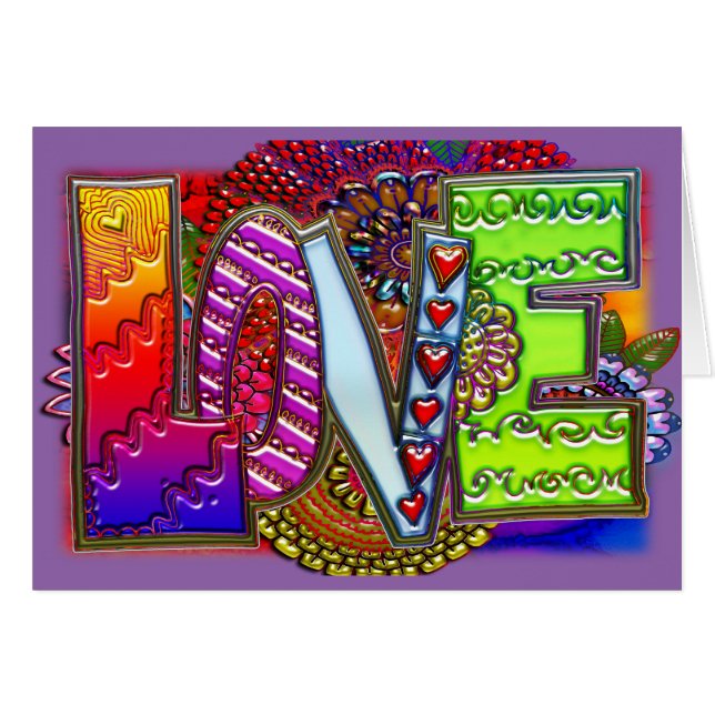 Love abstract floral art (Front Horizontal)