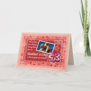 Love Abundance Mothers Day w/ Photo Greeting Card