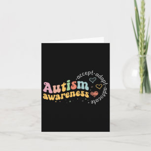 Love Accept Adapt Advocate Autism Awareness Teache Card