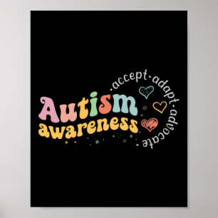 Love Accept Adapt Advocate Autism Awareness Teache Poster