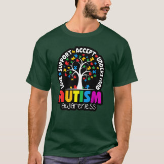 Love Accept Support Autistic Autism Awareness gift T-Shirt