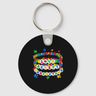 Love accept understand autism awareness day puzzle key ring