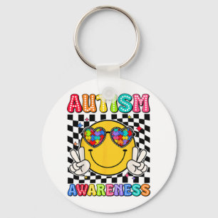 Love Accept Understand Autism Awareness Support Sq Key Ring