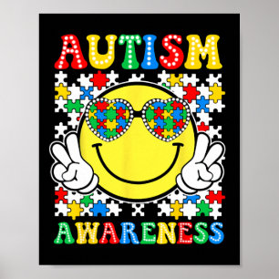 Love Accept Understand Autism Awareness Support Sq Poster