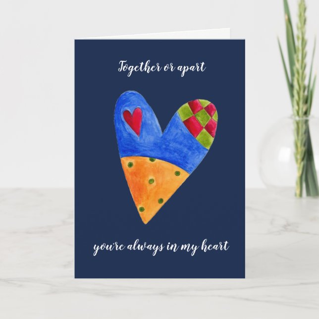 Love Across the Miles Christmas Holiday Greeting (Front)