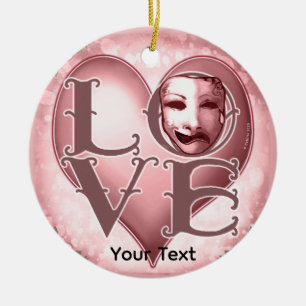 LOVE Actor Mask  Ceramic Ornament