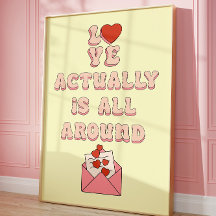 Love Actually Is All Around Retro Quote Aesthetic 