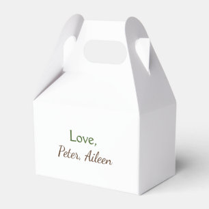 love add name simple minimal editable text rustic favour box