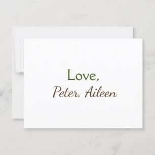 love add name simple minimal editable text rustic postcard