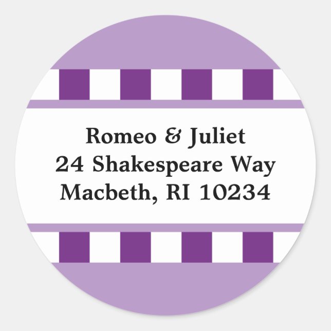 Love! Address Label - Purple (Front)