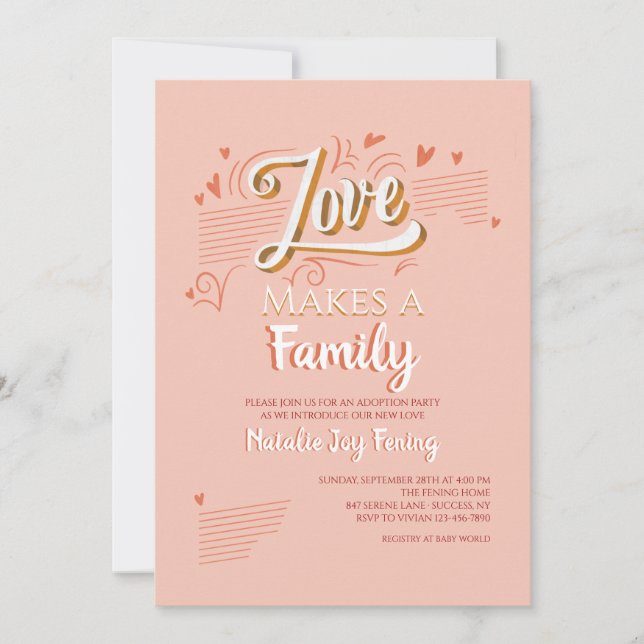 Love Adoption Announcement/Party Announcement (Front)