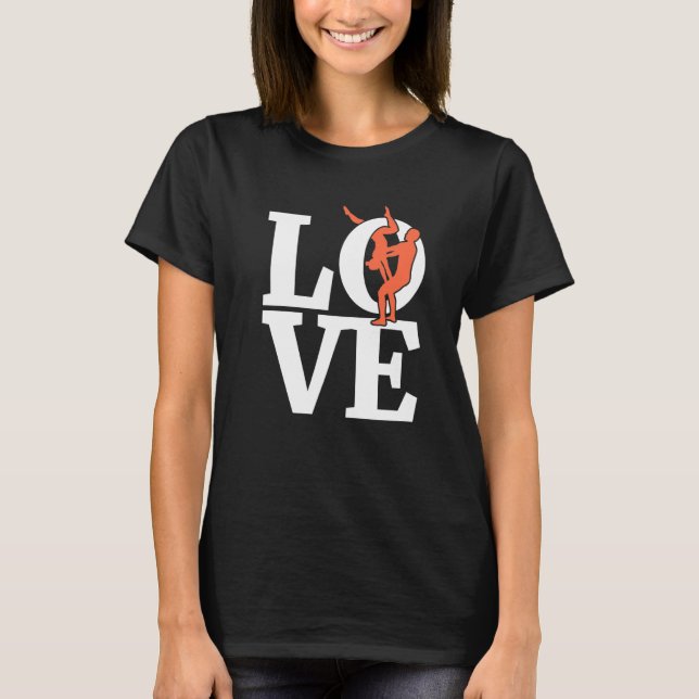 Love Aerial Acroyoga   Acro Yoga  2 T-Shirt (Front)