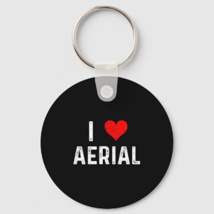Love aerial - heart - dance dancer dancing gymast key ring