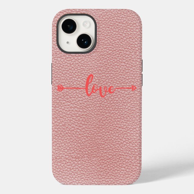 love aesthetic pink iphone 14 case. Case-Mate iPhone case (Back)
