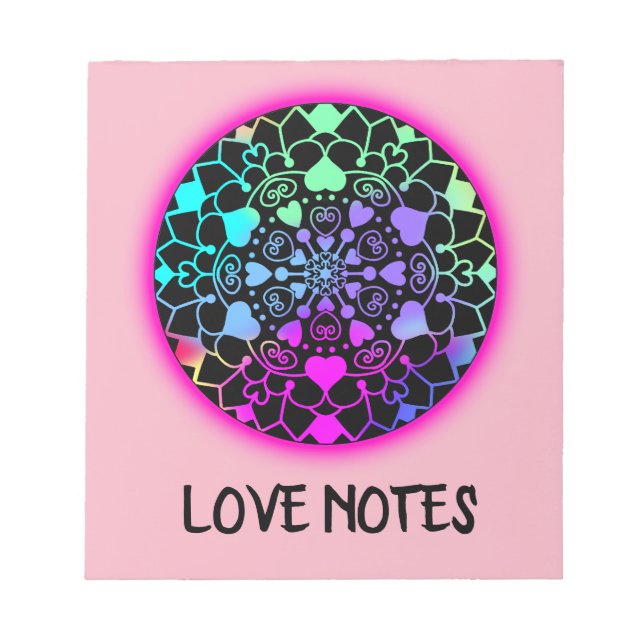 Love Affection Mantra Daily Thoughts Motivation Notepad (Front)