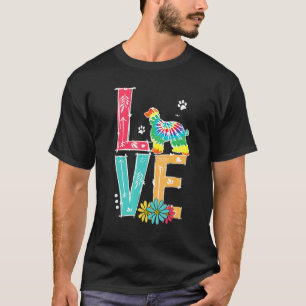 Love Afghan Hound Tie Dye Rainbow Afghan Hound T-Shirt