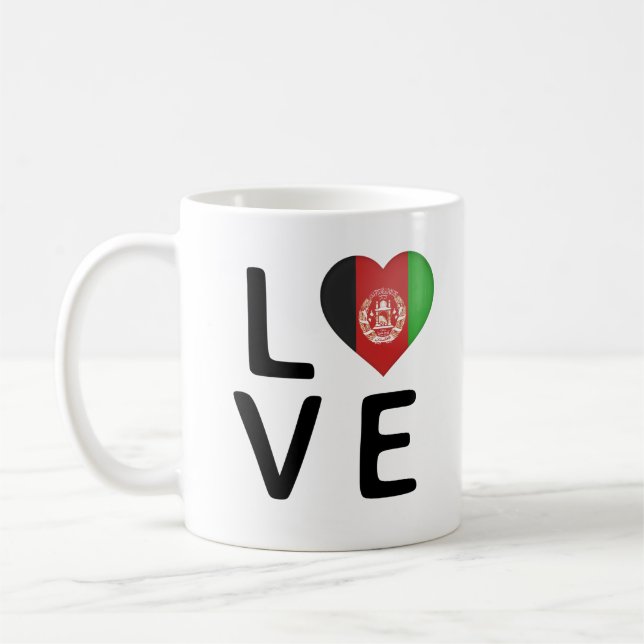 Love - Afghanistan Flag Coffee Mug (Left)