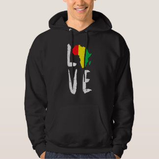 Love Africa Black History Month African American M Hoodie