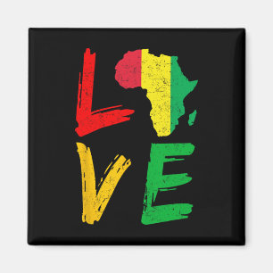 Love Africa Black History Month African American M Magnet