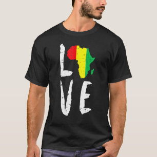 Love Africa Black History Month African American M T-Shirt