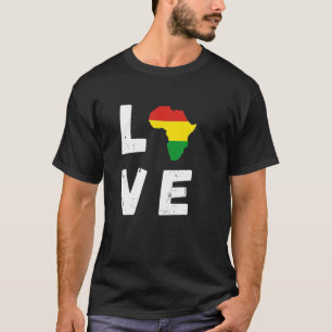 Love Africa Black History Month African American M T-Shirt