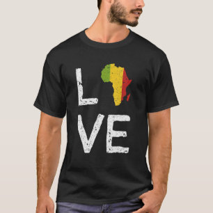 Love Africa Black History Month African American M T-Shirt